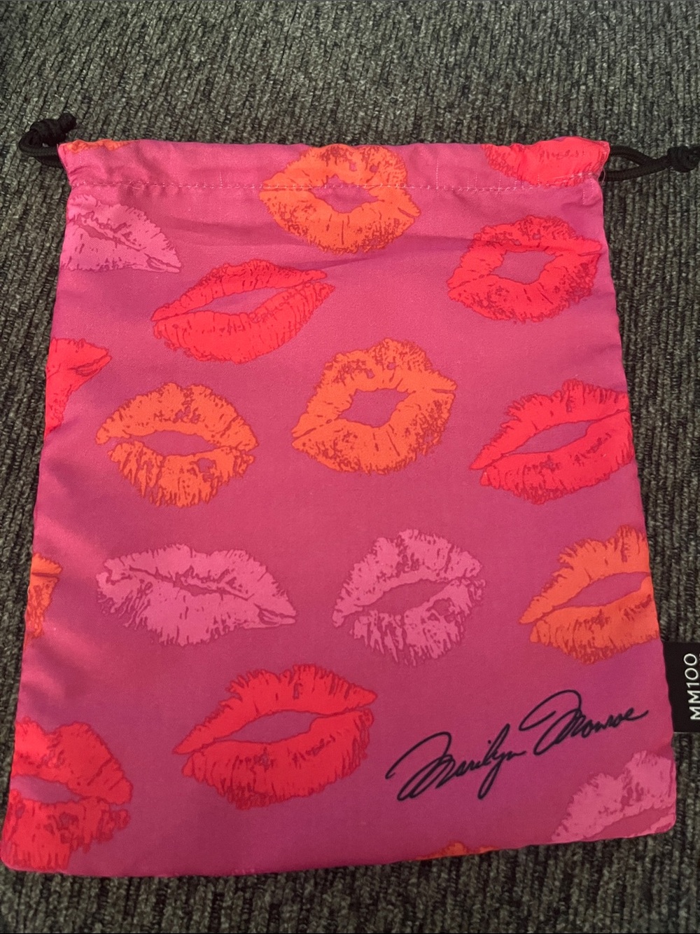 Marilyn Monroe Hot Pink Kiss Pattern Drawstring Pouch June 2026 Ipsy bag